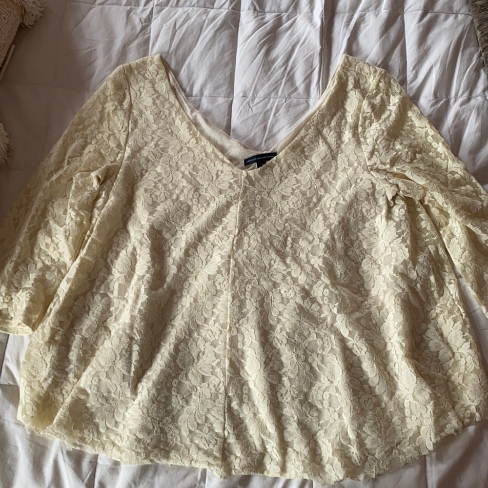 Off white lace top